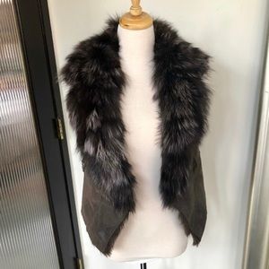 BcbgMaxazria Alex shearling fur vest